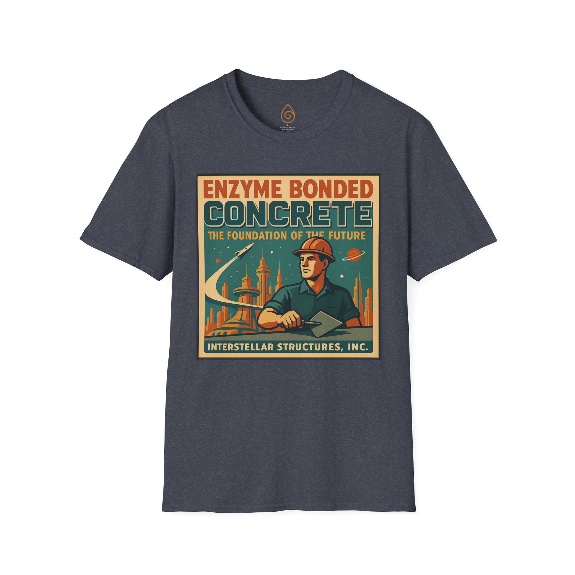 T-Shirt Enzyme Bonded Concrete Print Peter F Hamilton Commonwealth Series