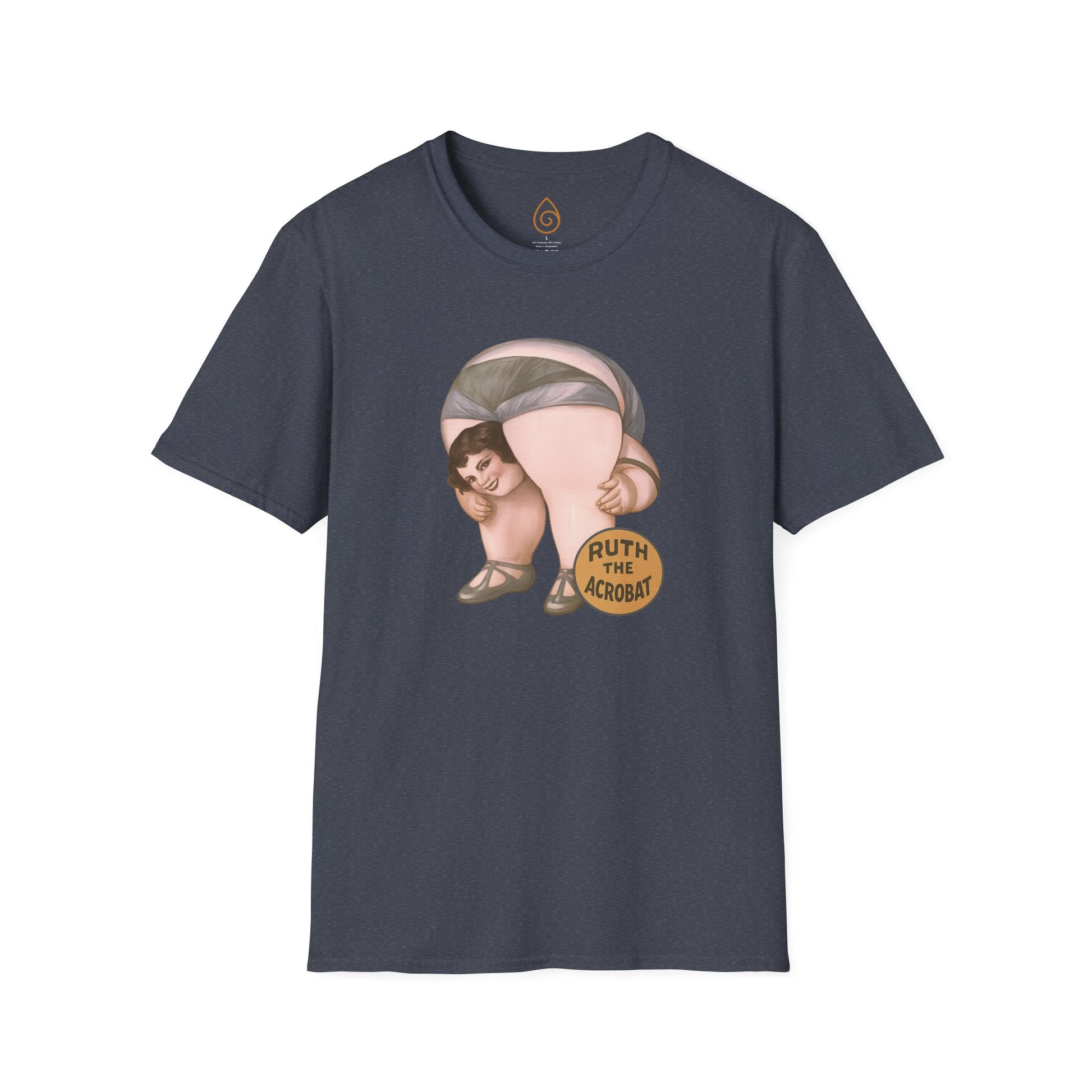 Whimsical Acrobat T-Shirt, Funny Graphic Tee, Gift for Gym Lovers, Softstyle Unisex Apparel, Casual Wear, Perfect for Birthdays