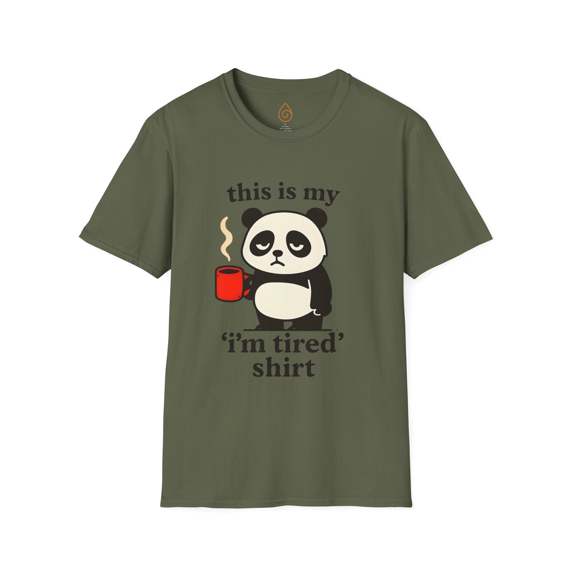 My Tired Shirt with Panda and Coffee Design Softstyle Graphic T-Shirt
