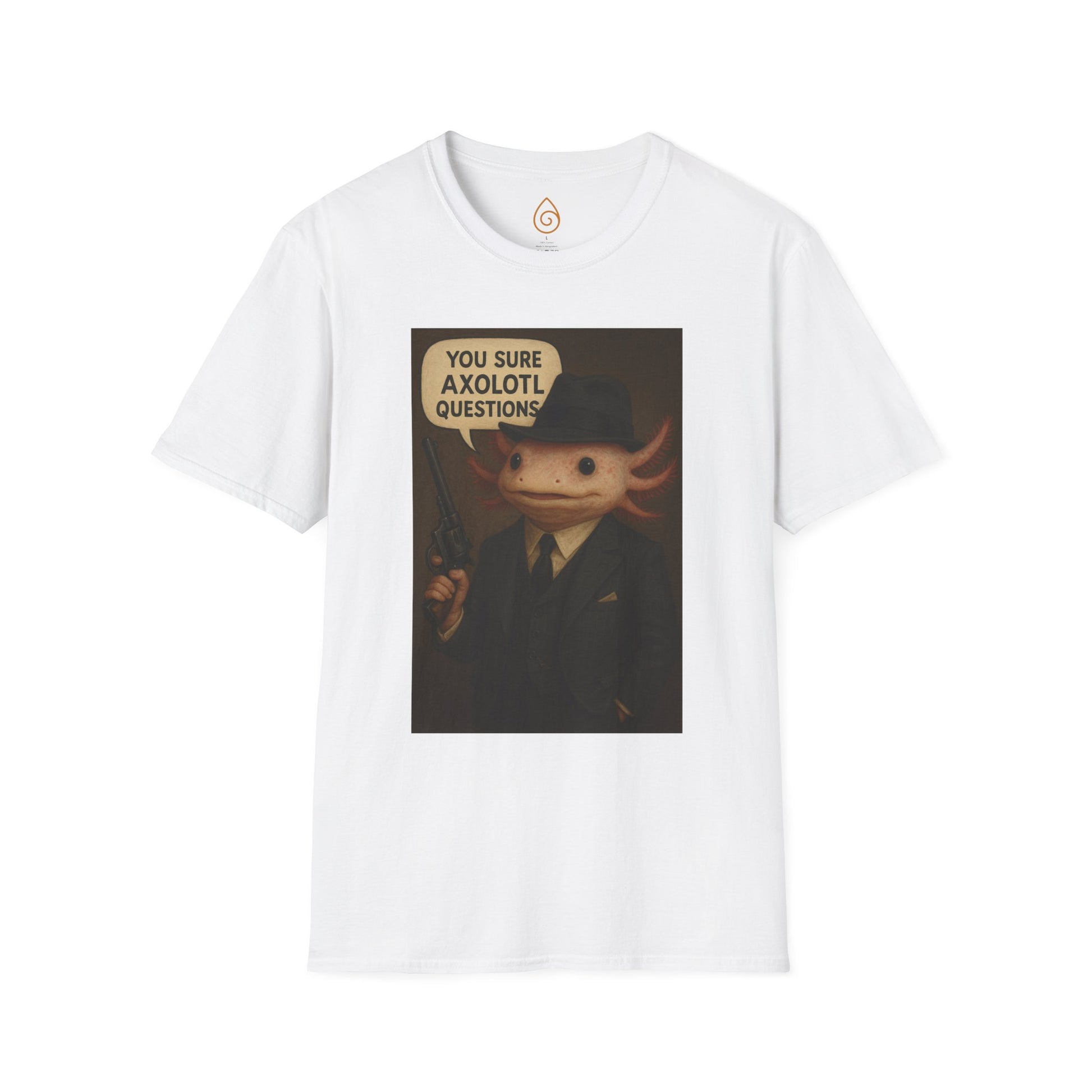 Quirky Axolotl T-Shirt, Funny Graphic Tee, Cool Casual Wear, Unique Gift for Animal Lovers, Conversation Starter