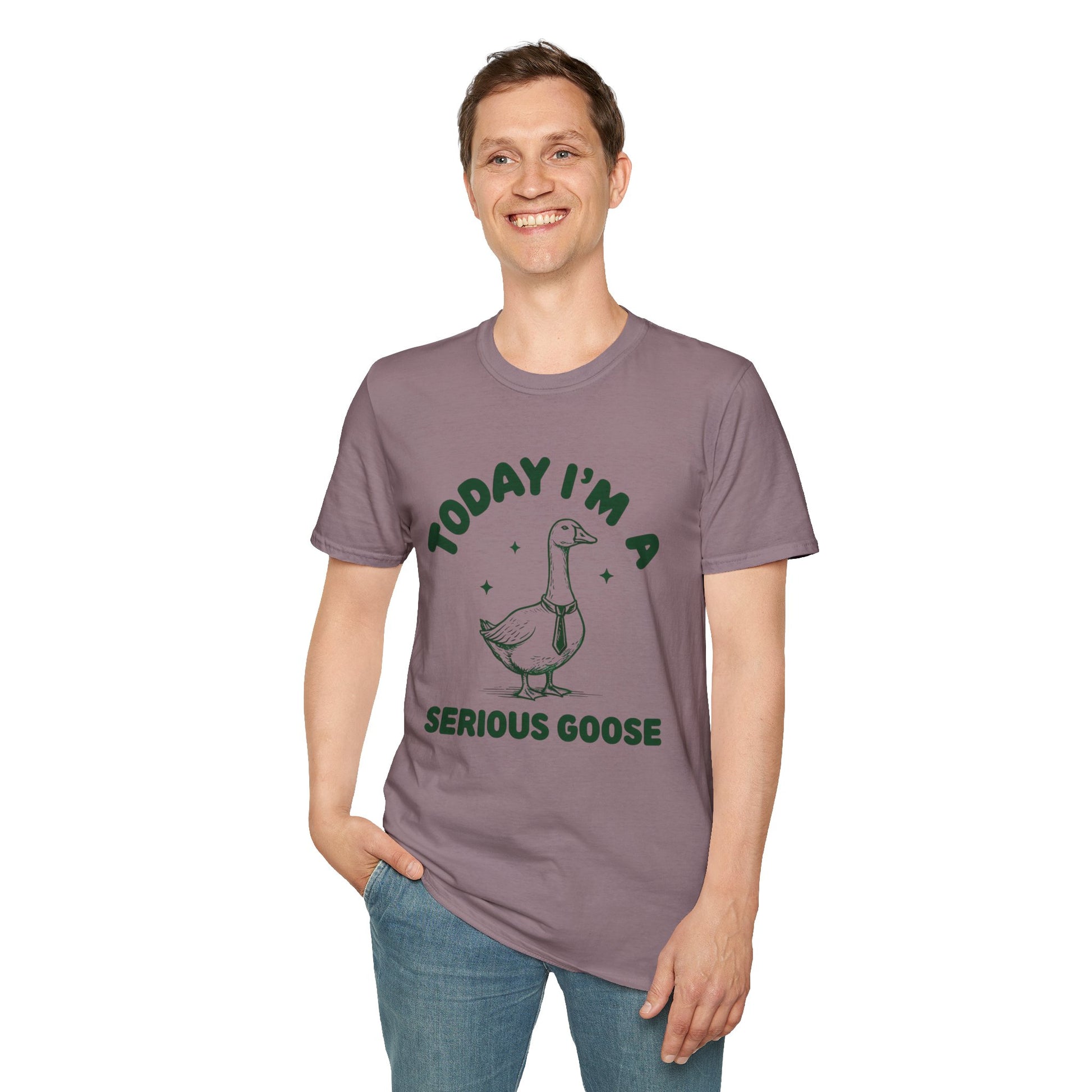 Goose Graphic Unisex T-Shirt - Today I'm a Serious Goose Design