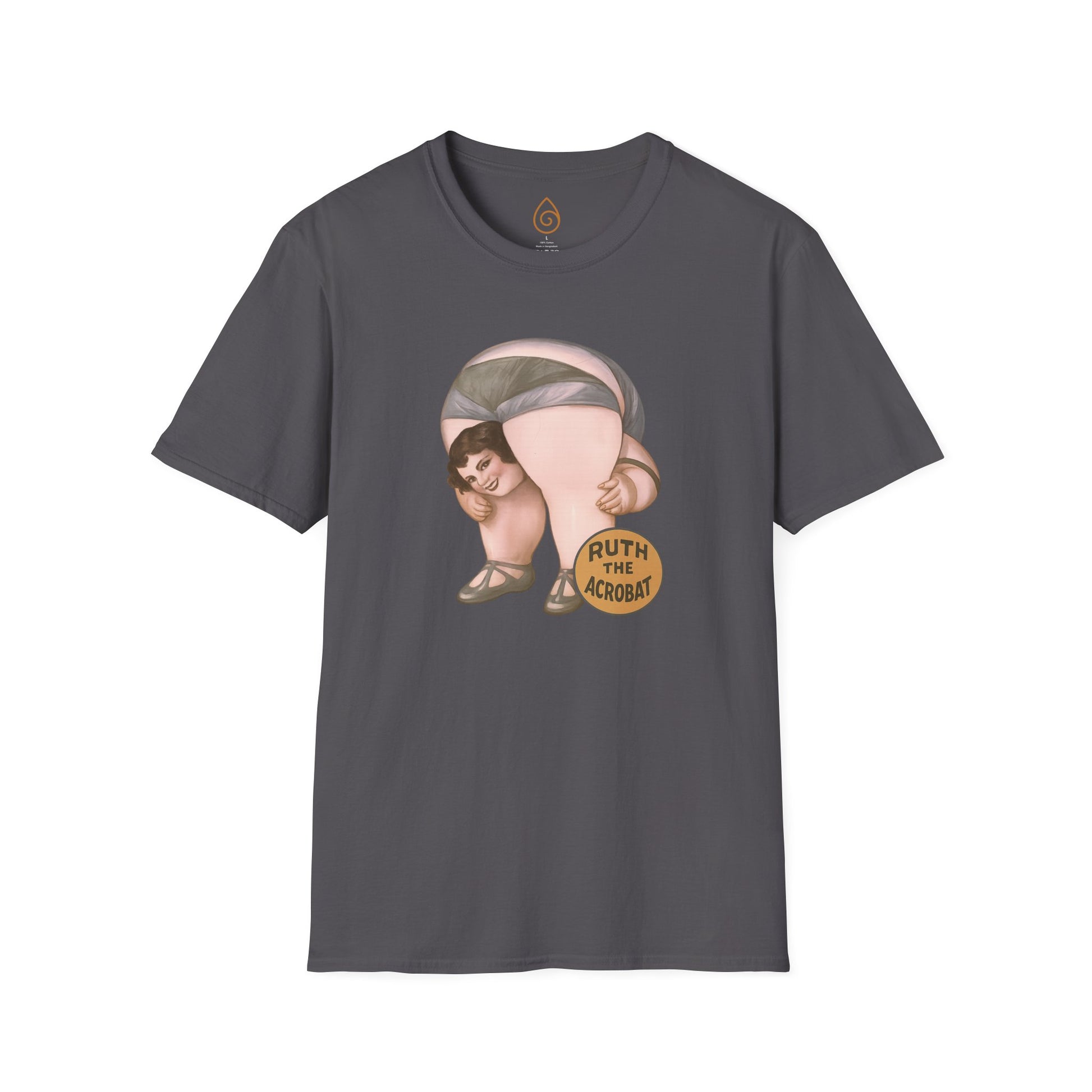 Whimsical Acrobat T-Shirt, Funny Graphic Tee, Gift for Gym Lovers, Softstyle Unisex Apparel, Casual Wear, Perfect for Birthdays