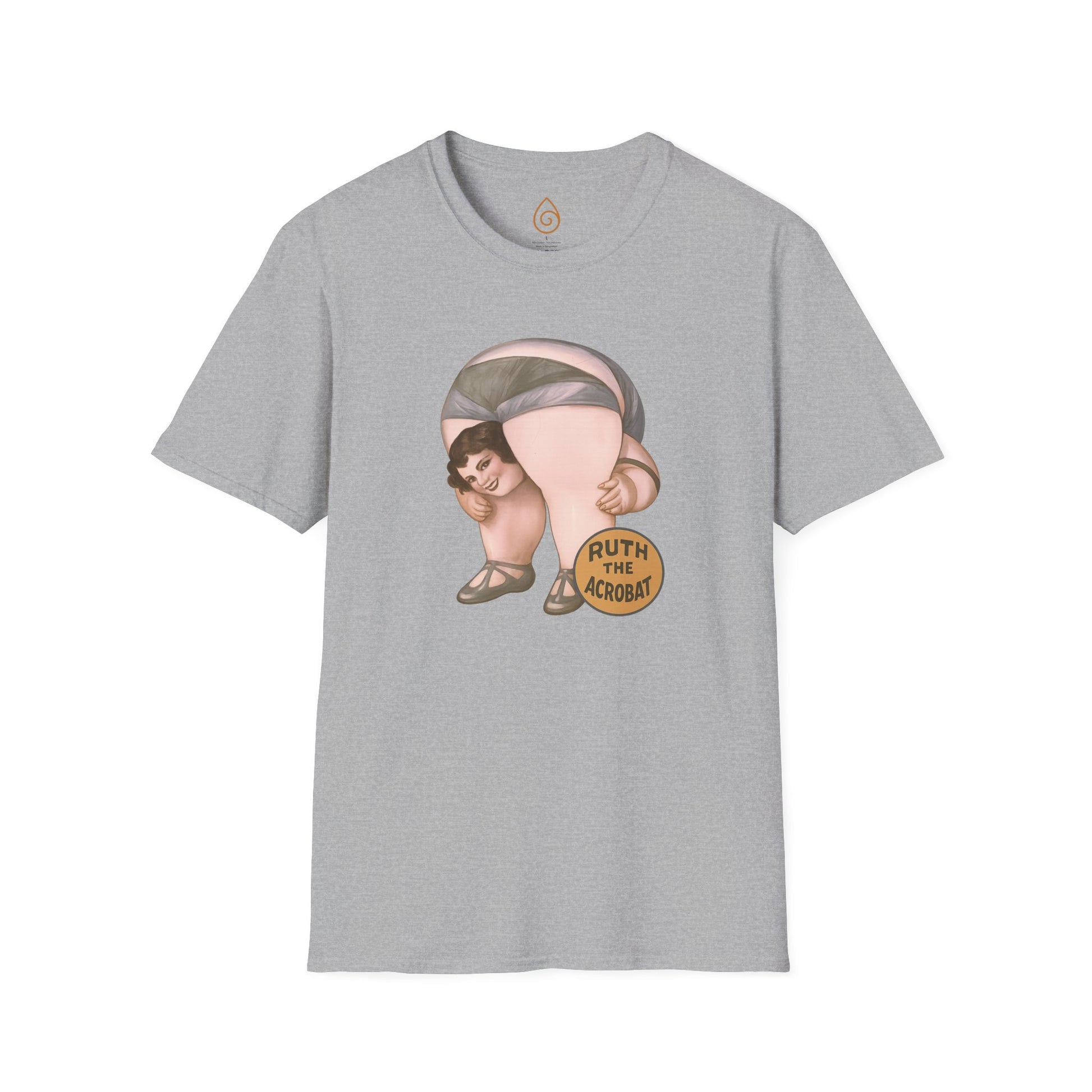 Whimsical Acrobat T-Shirt, Funny Graphic Tee, Gift for Gym Lovers, Softstyle Unisex Apparel, Casual Wear, Perfect for Birthdays