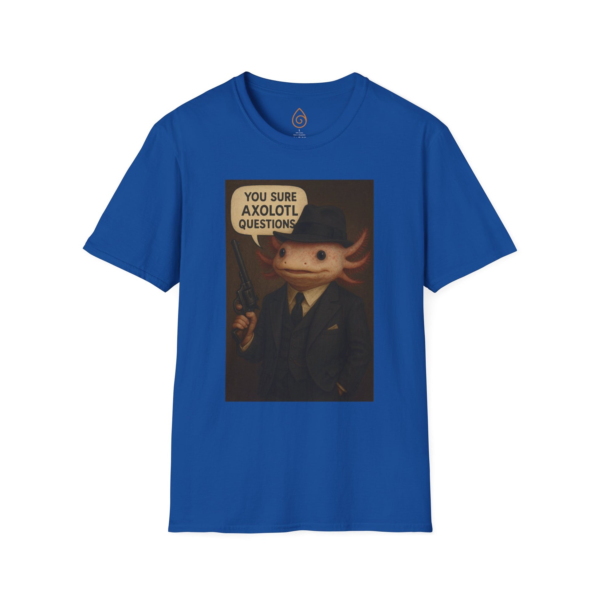 Quirky Axolotl T-Shirt, Funny Graphic Tee, Cool Casual Wear, Unique Gift for Animal Lovers, Conversation Starter