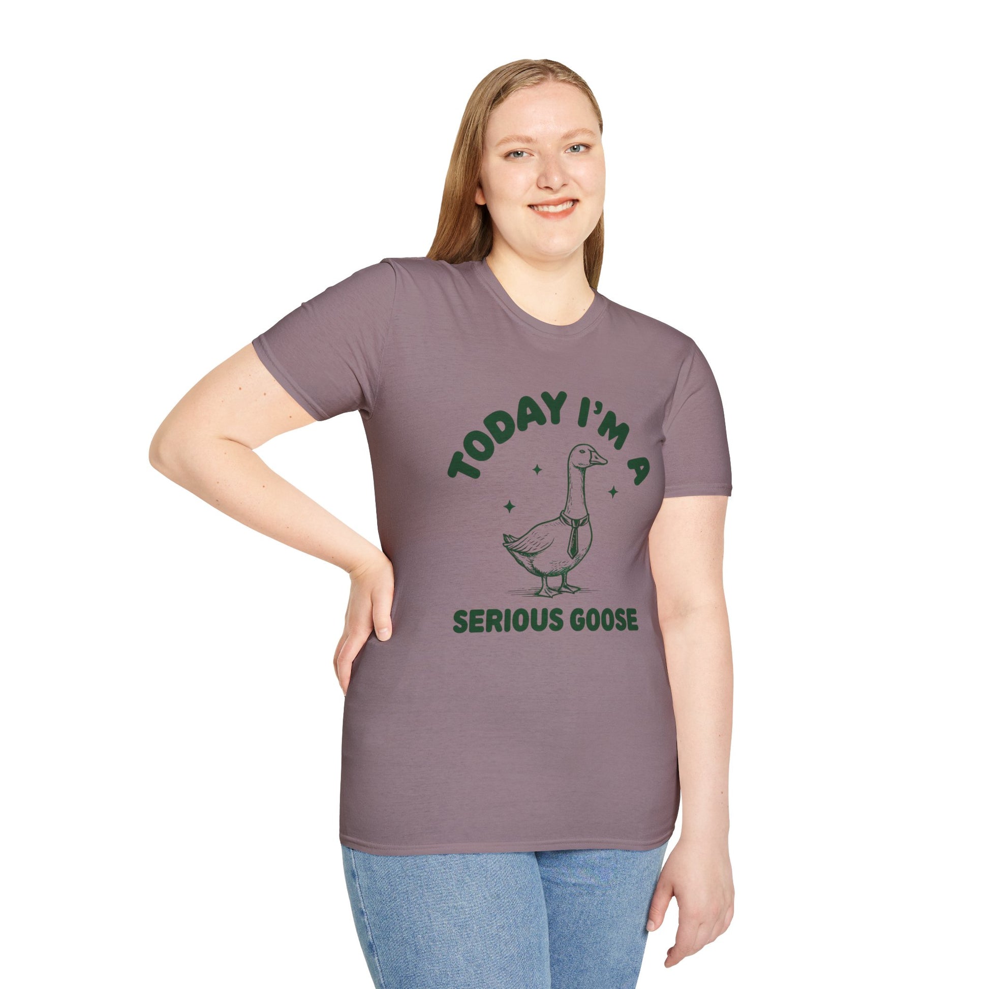 Goose Graphic Unisex T-Shirt - Today I'm a Serious Goose Design