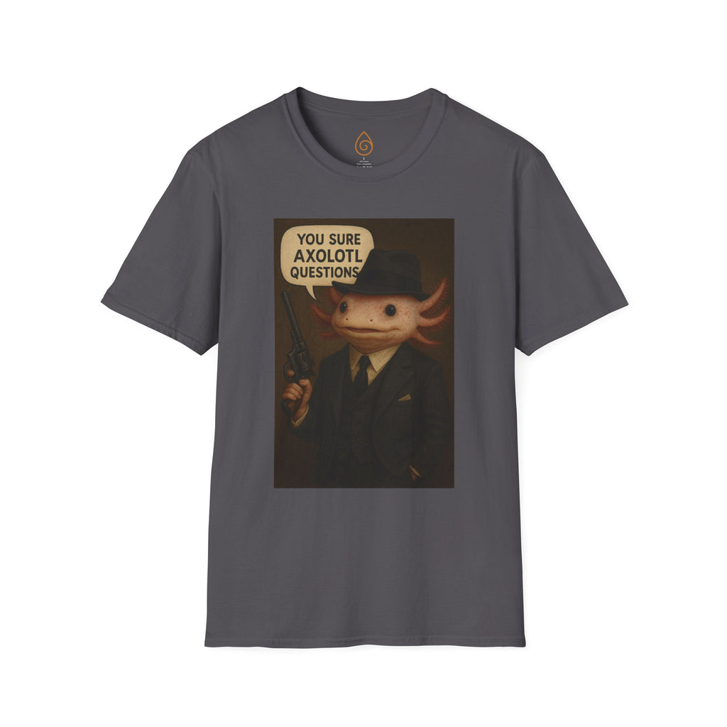 Quirky Axolotl T-Shirt, Funny Graphic Tee, Cool Casual Wear, Unique Gift for Animal Lovers, Conversation Starter