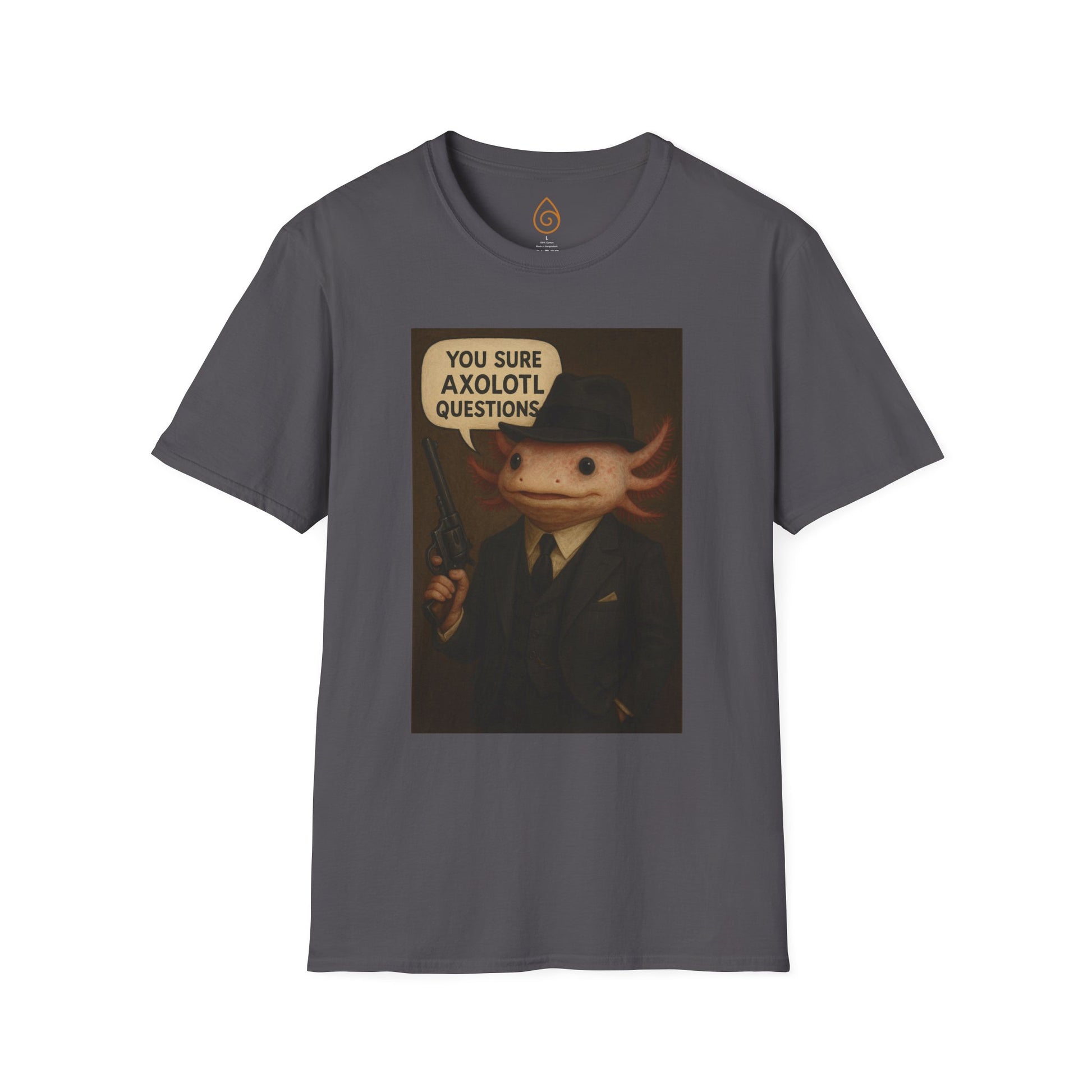 Quirky Axolotl T-Shirt, Funny Graphic Tee, Cool Casual Wear, Unique Gift for Animal Lovers, Conversation Starter