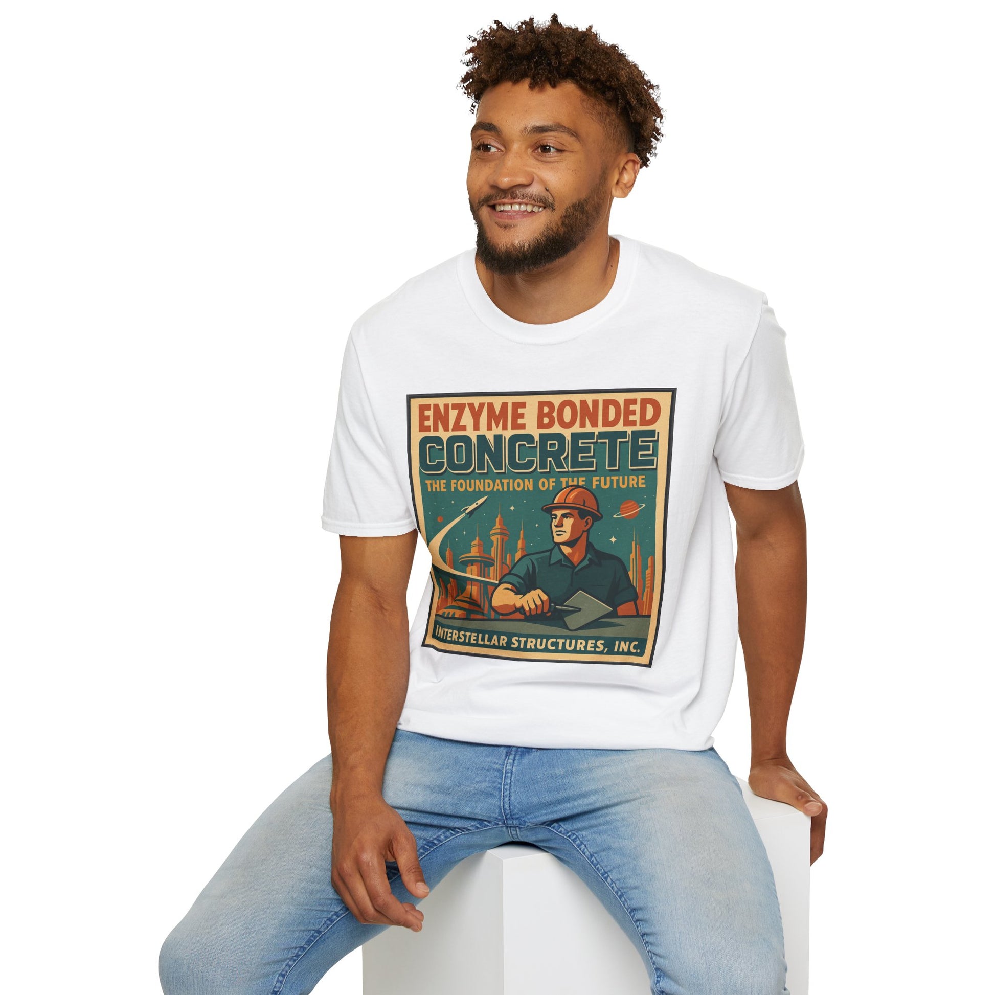 T-Shirt Enzyme Bonded Concrete Print Peter F Hamilton Commonwealth Series