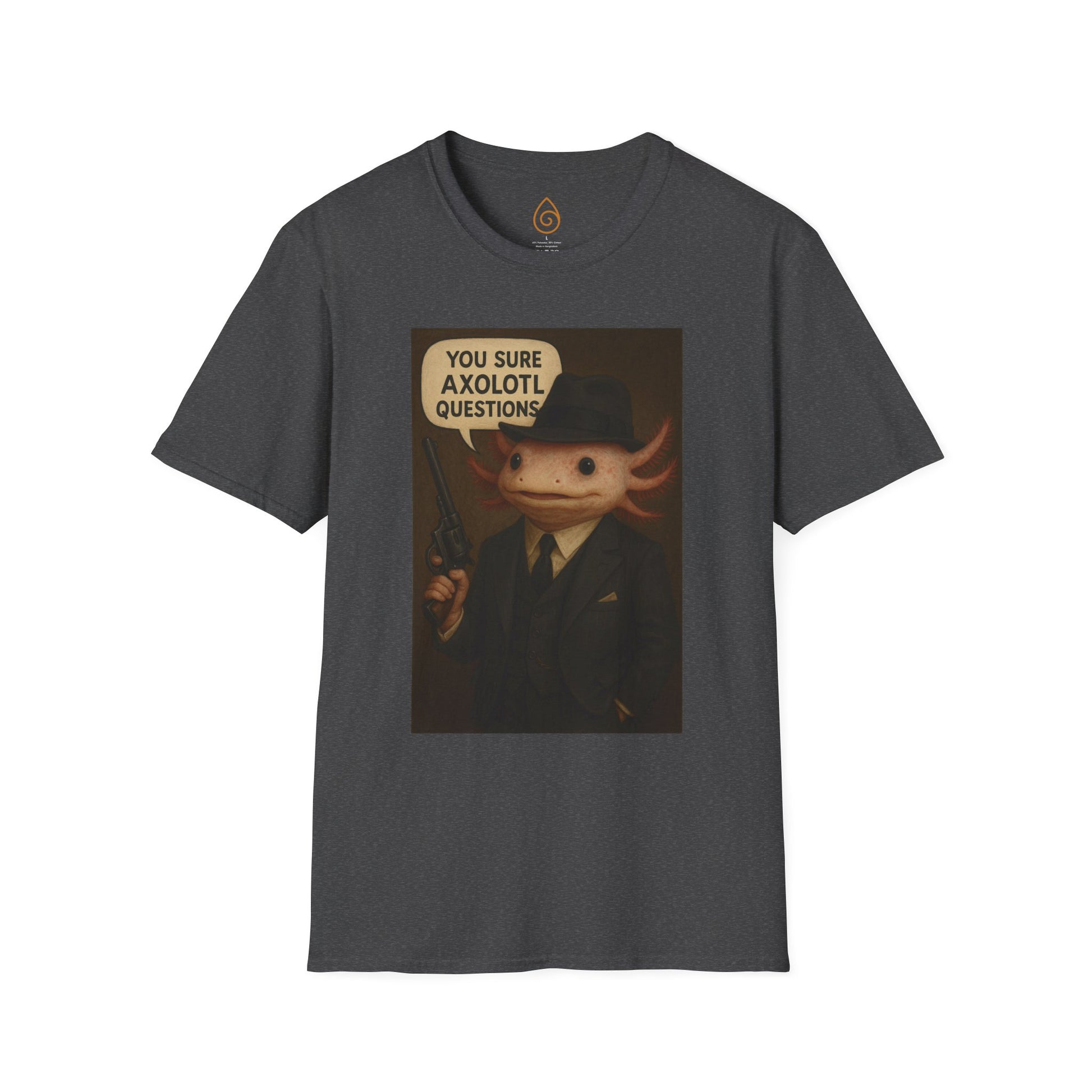 Quirky Axolotl T-Shirt, Funny Graphic Tee, Cool Casual Wear, Unique Gift for Animal Lovers, Conversation Starter
