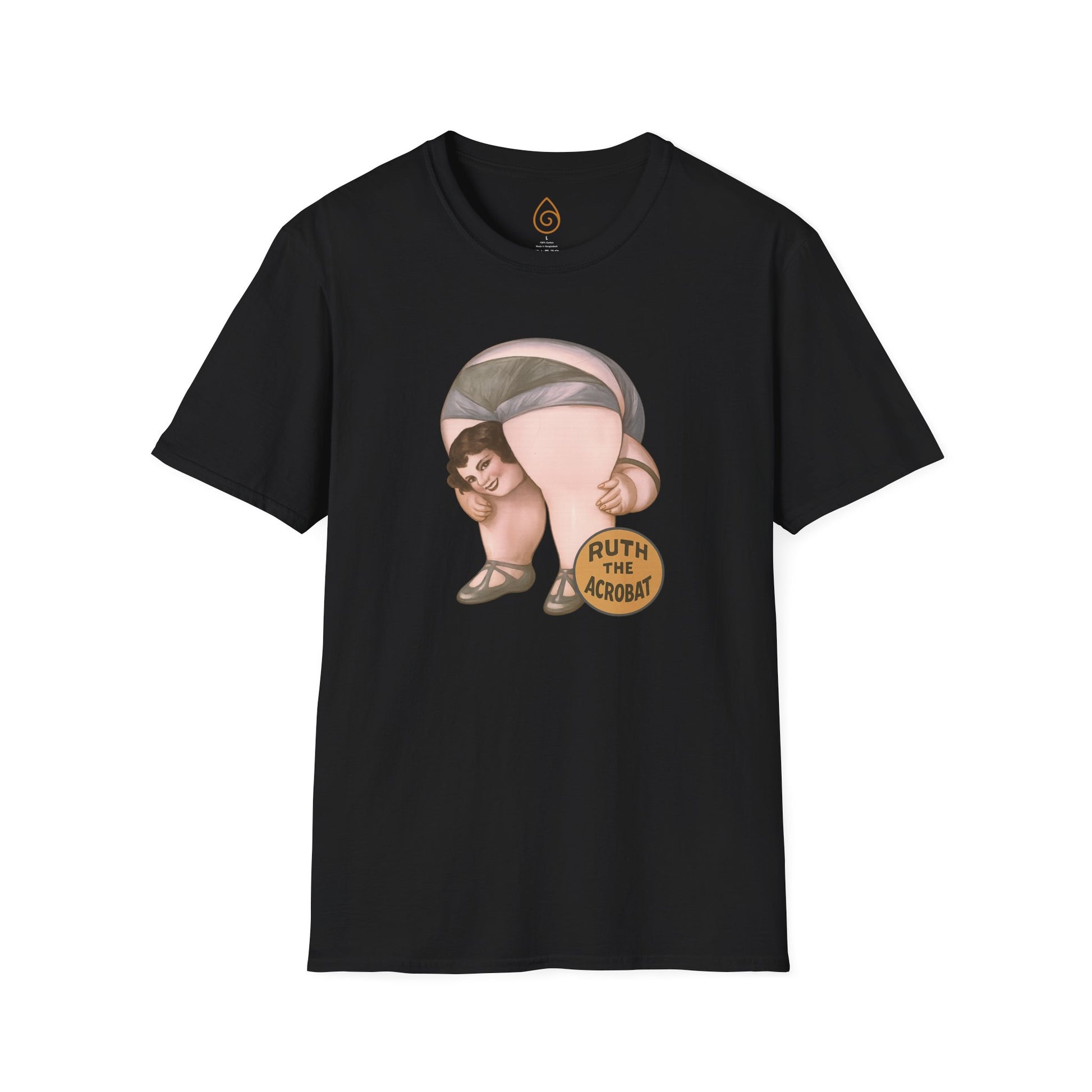 Whimsical Acrobat T-Shirt, Funny Graphic Tee, Gift for Gym Lovers, Softstyle Unisex Apparel, Casual Wear, Perfect for Birthdays
