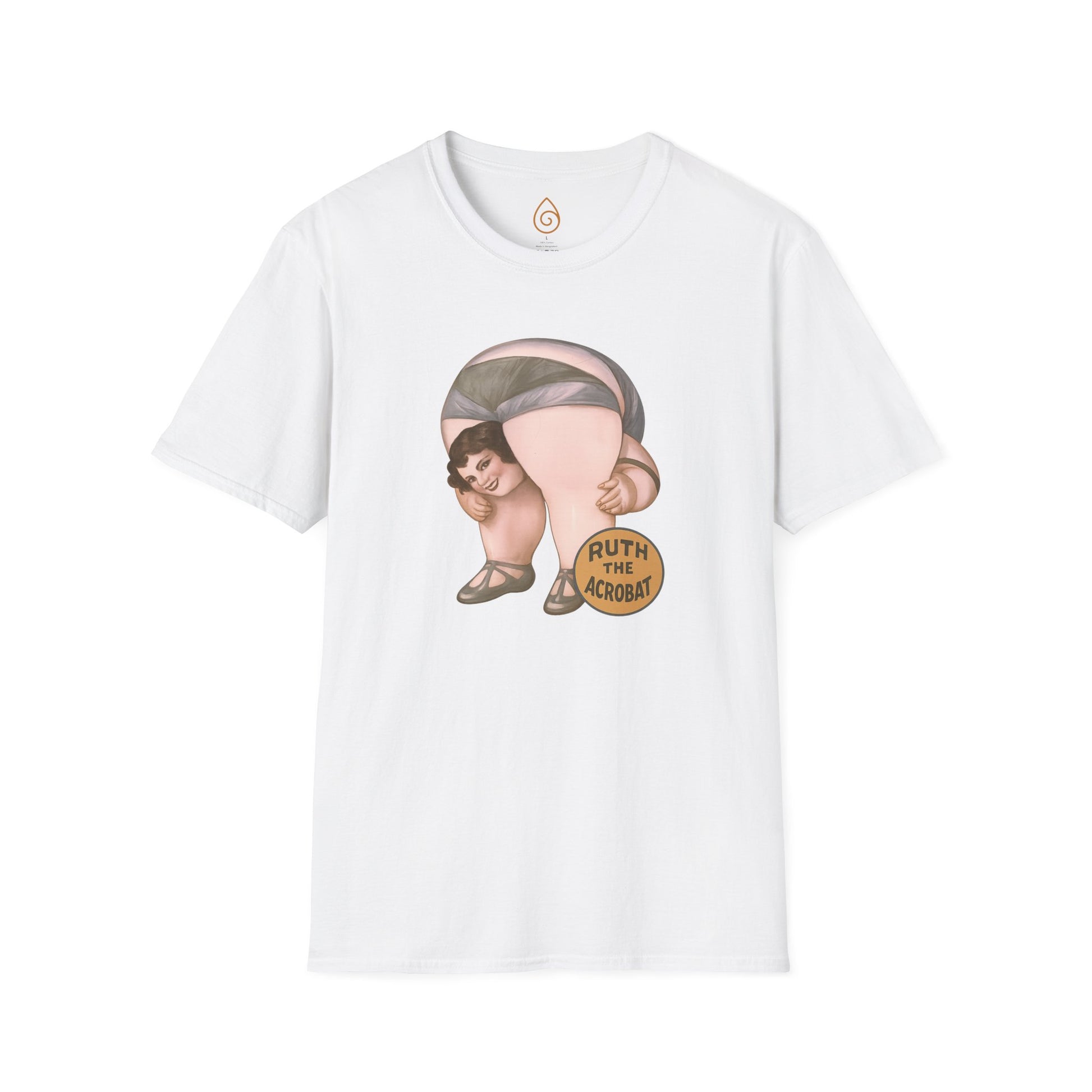 Whimsical Acrobat T-Shirt, Funny Graphic Tee, Gift for Gym Lovers, Softstyle Unisex Apparel, Casual Wear, Perfect for Birthdays