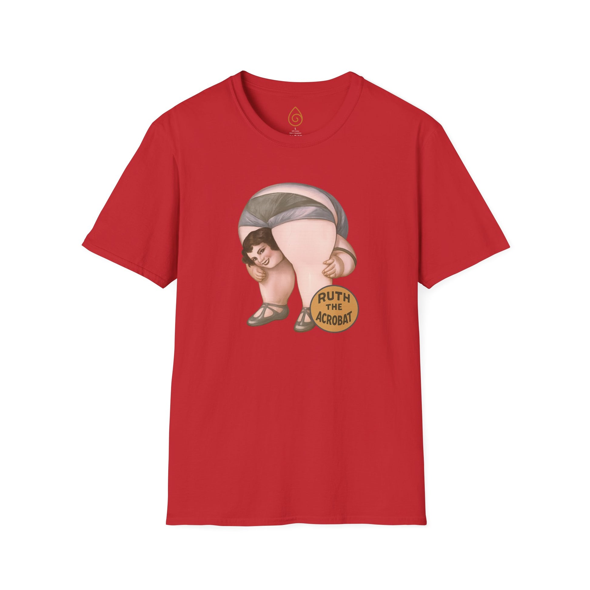 Whimsical Acrobat T-Shirt, Funny Graphic Tee, Gift for Gym Lovers, Softstyle Unisex Apparel, Casual Wear, Perfect for Birthdays