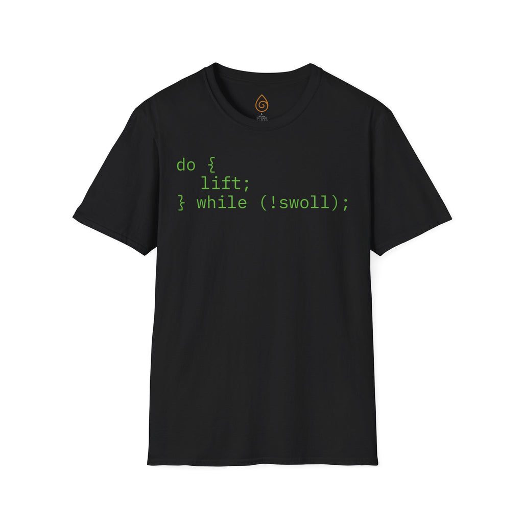 Coding Humor T-Shirt, Programmer Gift, Do Lift While Not Swoll, Funny Tech Shirt, Unisex Geek Tee, Casual Wear