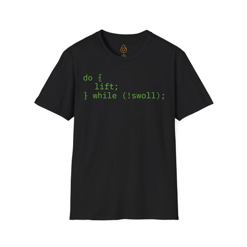 Coding Humor T-Shirt, Programmer Gift, Do Lift While Not Swoll, Funny Tech Shirt, Unisex Geek Tee, Casual Wear