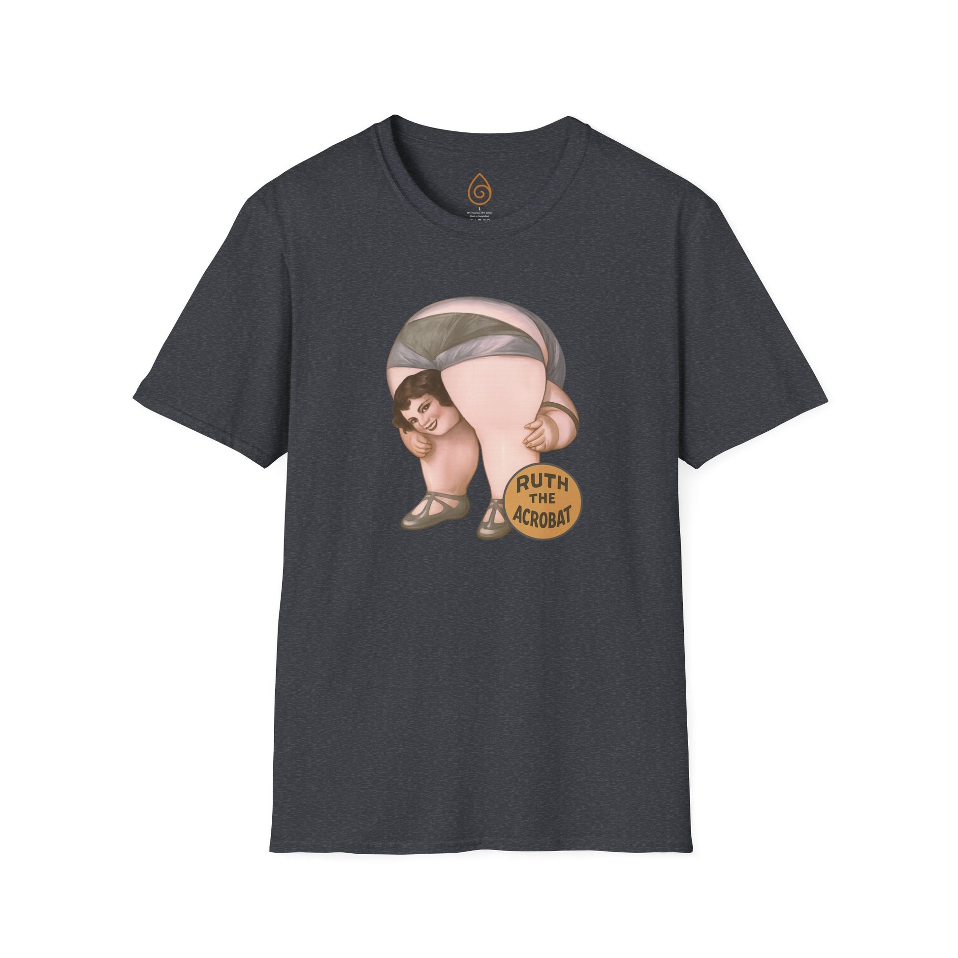 Whimsical Acrobat T-Shirt, Funny Graphic Tee, Gift for Gym Lovers, Softstyle Unisex Apparel, Casual Wear, Perfect for Birthdays