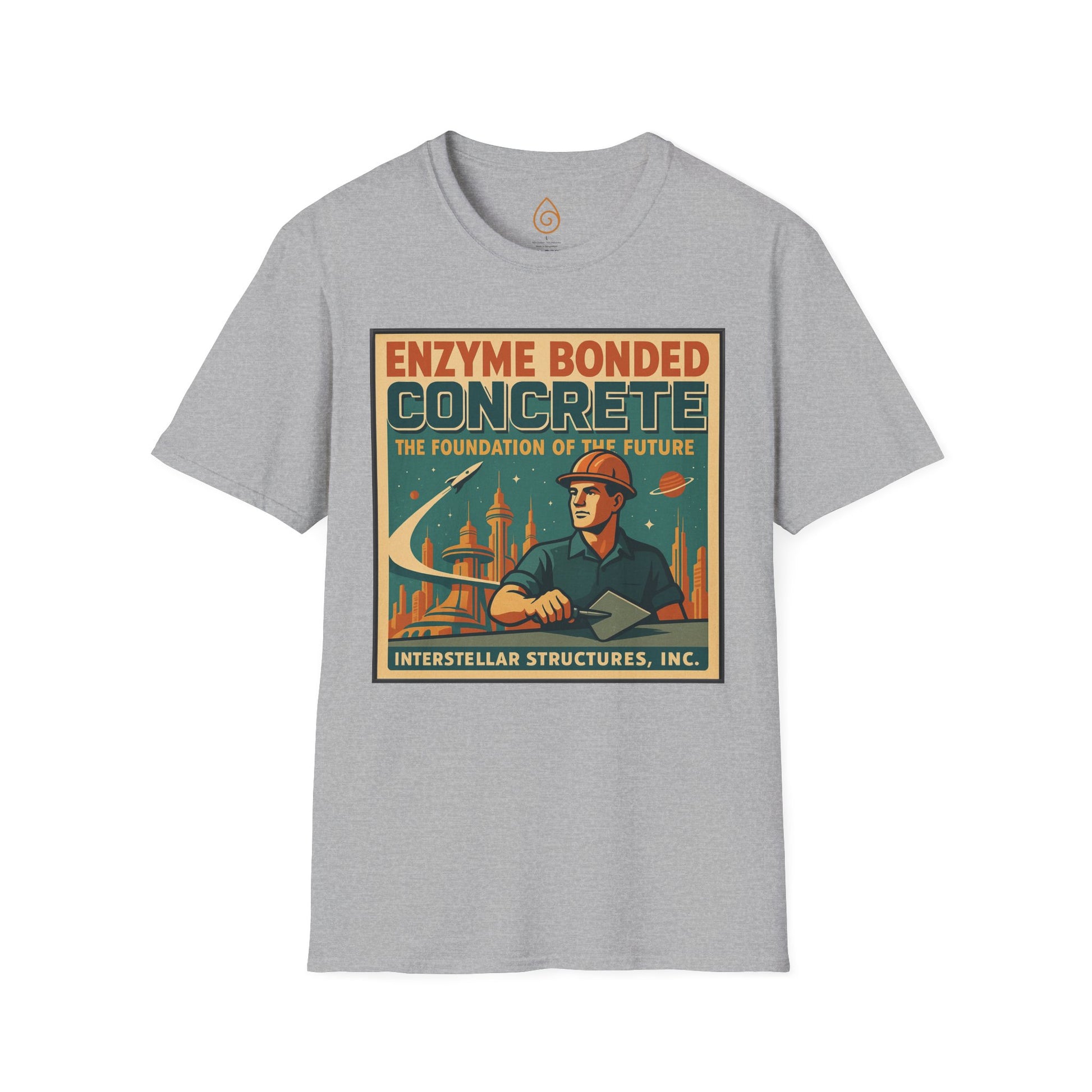T-Shirt Enzyme Bonded Concrete Print Peter F Hamilton Commonwealth Series