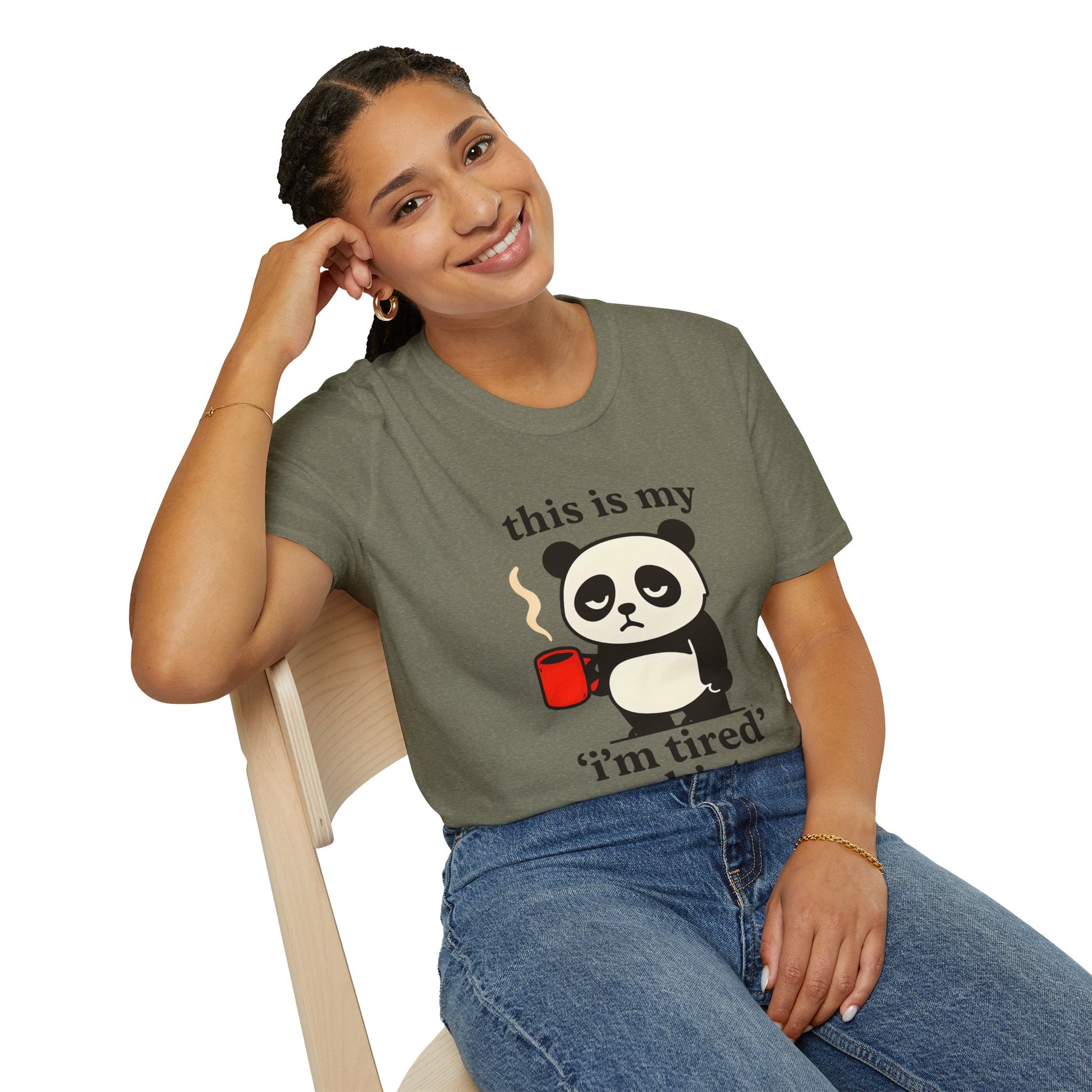 My Tired Shirt with Panda and Coffee Design Softstyle Graphic T-Shirt