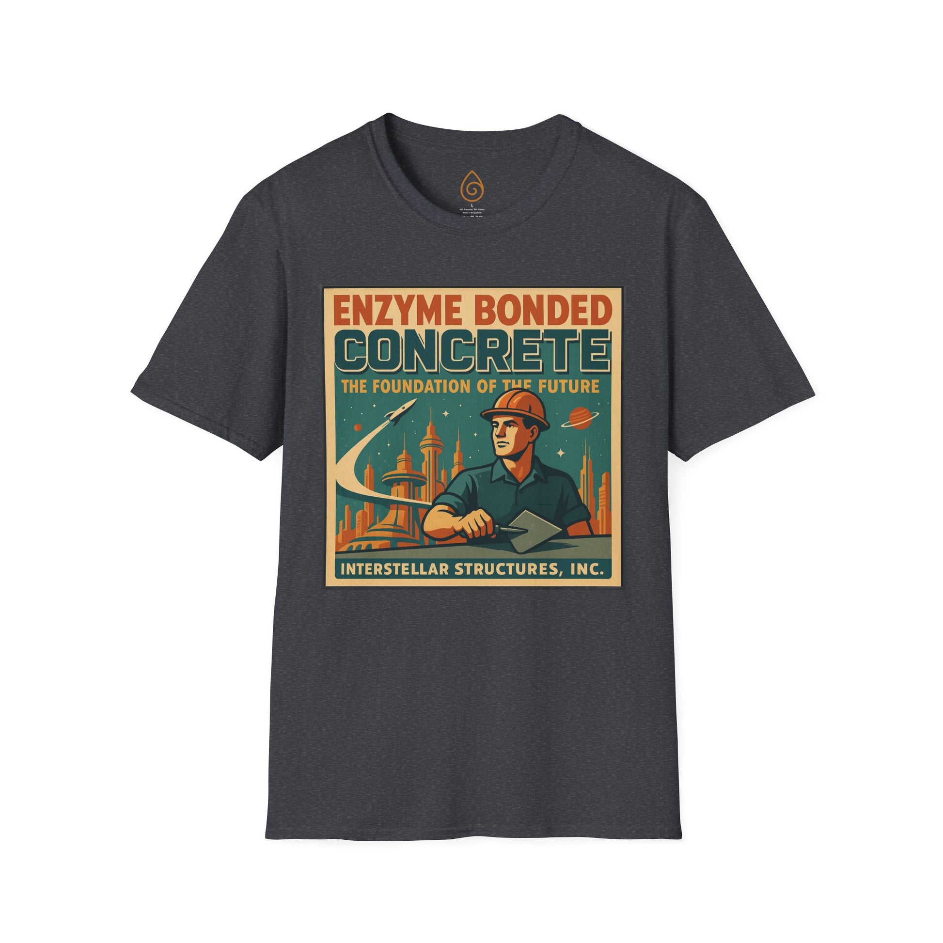 T-Shirt Enzyme Bonded Concrete Print Peter F Hamilton Commonwealth Series