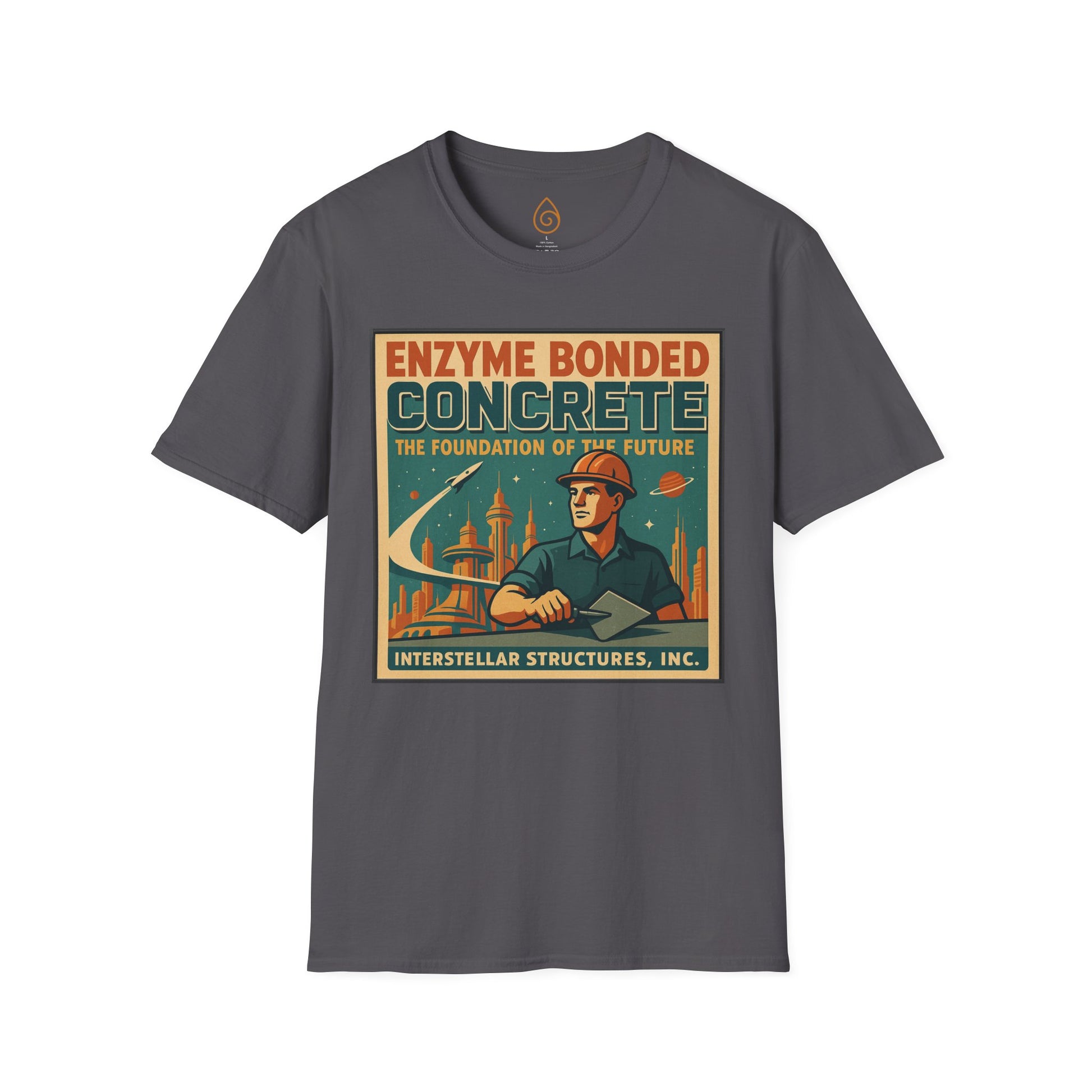 T-Shirt Enzyme Bonded Concrete Print Peter F Hamilton Commonwealth Series