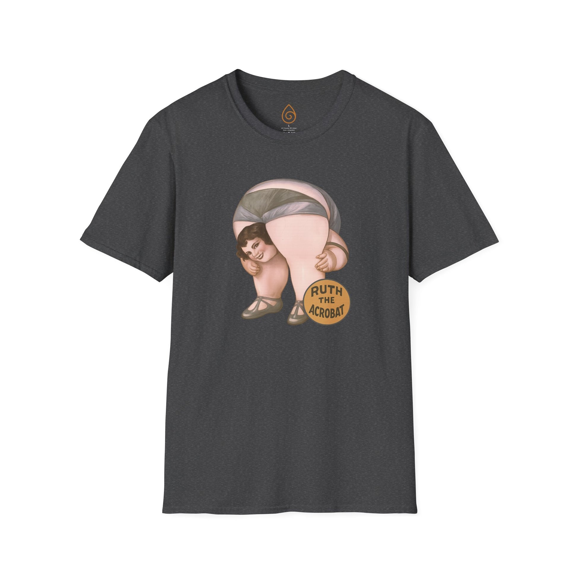 Whimsical Acrobat T-Shirt, Funny Graphic Tee, Gift for Gym Lovers, Softstyle Unisex Apparel, Casual Wear, Perfect for Birthdays