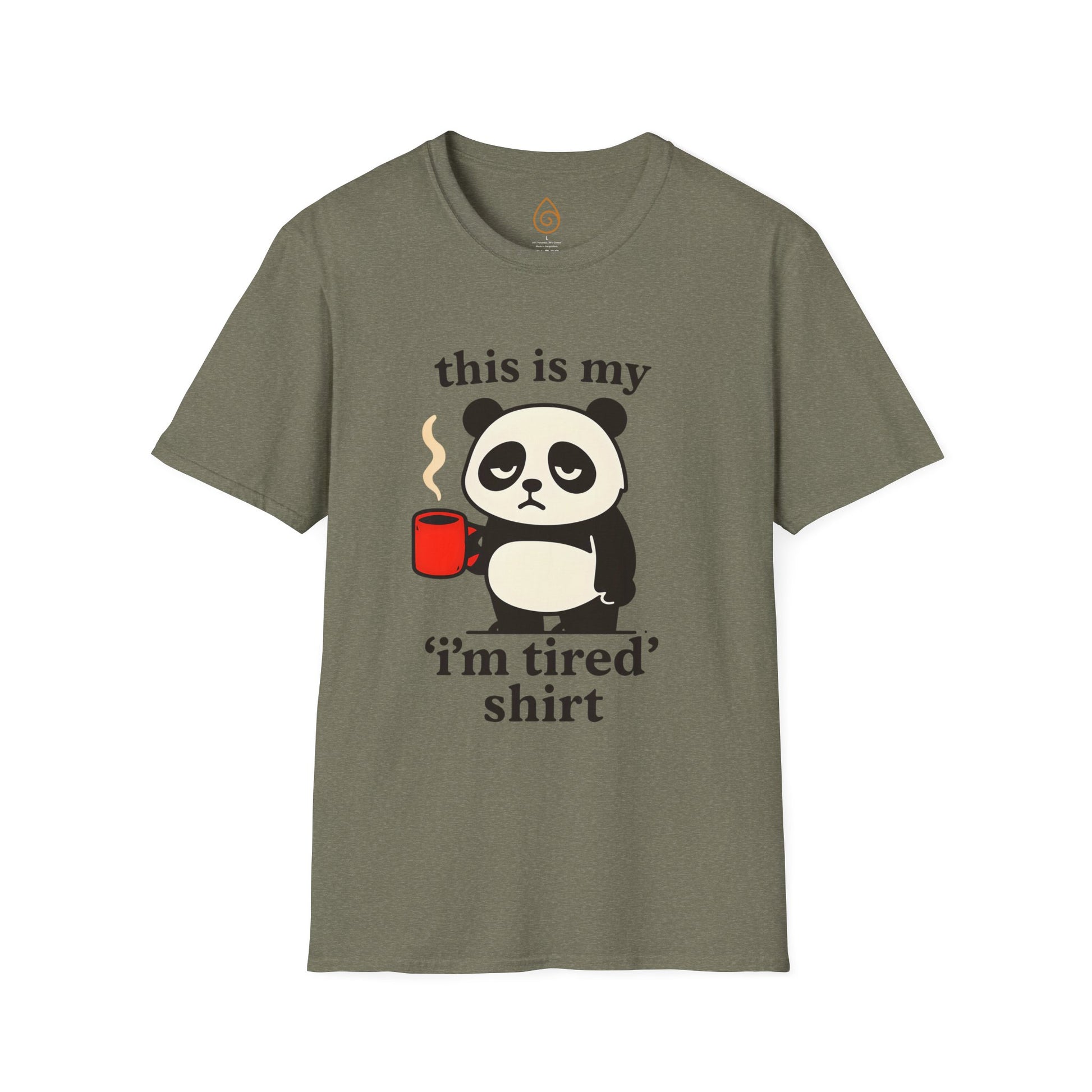 My Tired Shirt with Panda and Coffee Design Softstyle Graphic T-Shirt