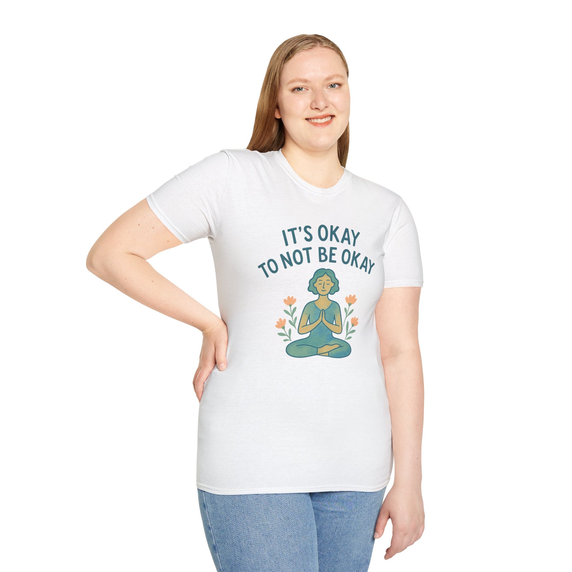 Mindfulness Unisex T-Shirt - It's Okay to Not Be Okay, Relaxation Shirt, Mental Health Awareness Tee, Comfortable Self-Care Apparel, [...]
