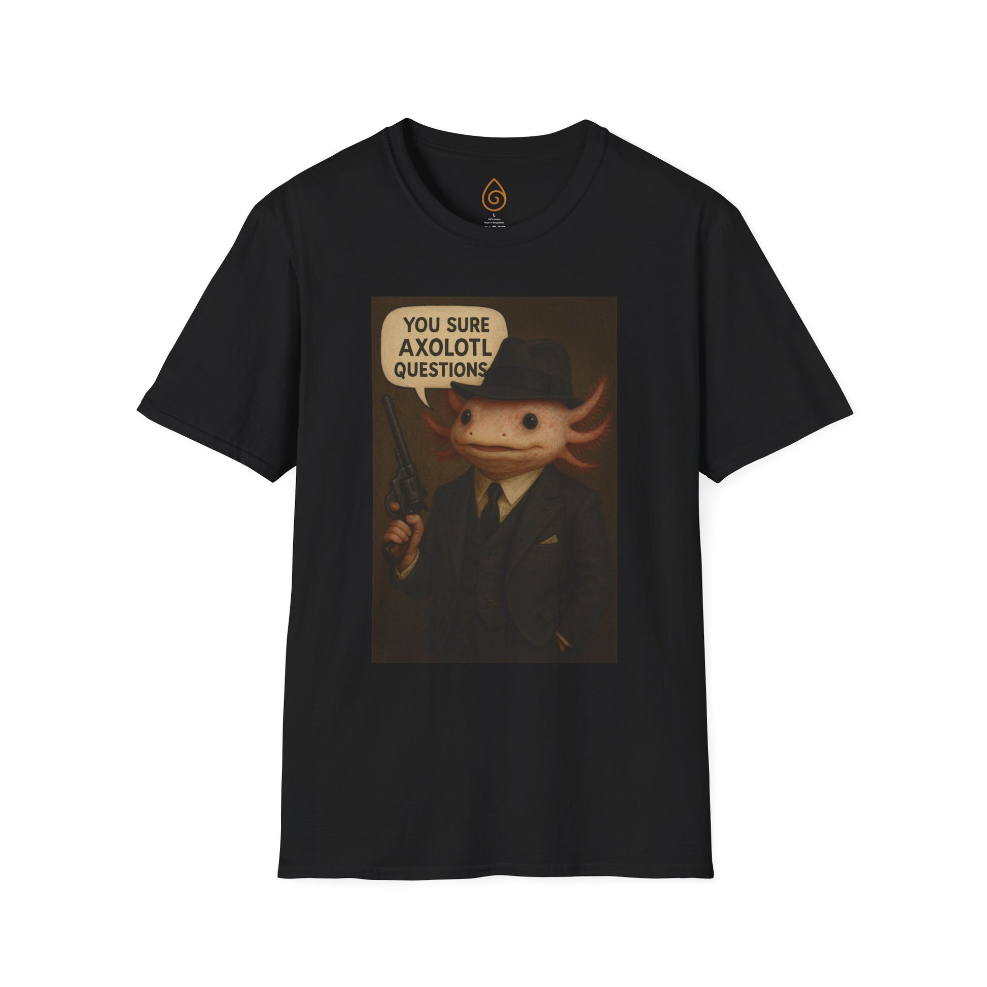 Quirky Axolotl T-Shirt, Funny Graphic Tee, Cool Casual Wear, Unique Gift for Animal Lovers, Conversation Starter