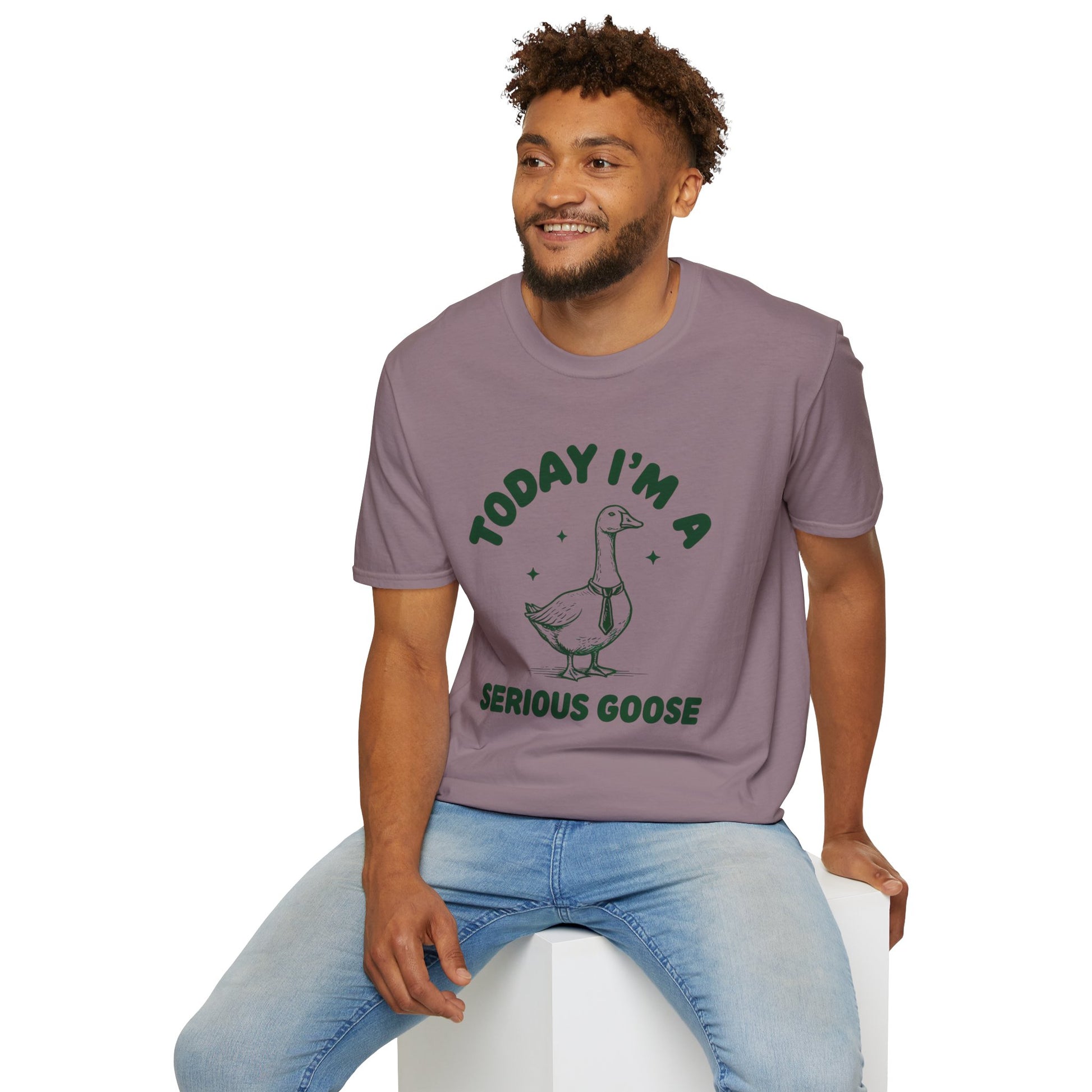 Goose Graphic Unisex T-Shirt - Today I'm a Serious Goose Design