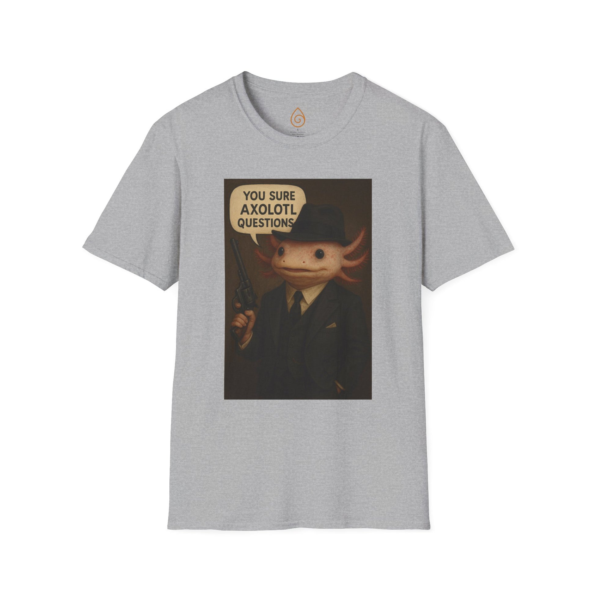 Quirky Axolotl T-Shirt, Funny Graphic Tee, Cool Casual Wear, Unique Gift for Animal Lovers, Conversation Starter