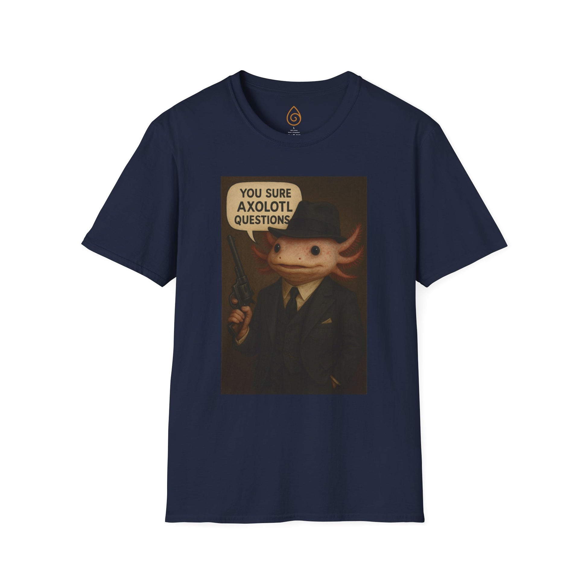 Quirky Axolotl T-Shirt, Funny Graphic Tee, Cool Casual Wear, Unique Gift for Animal Lovers, Conversation Starter