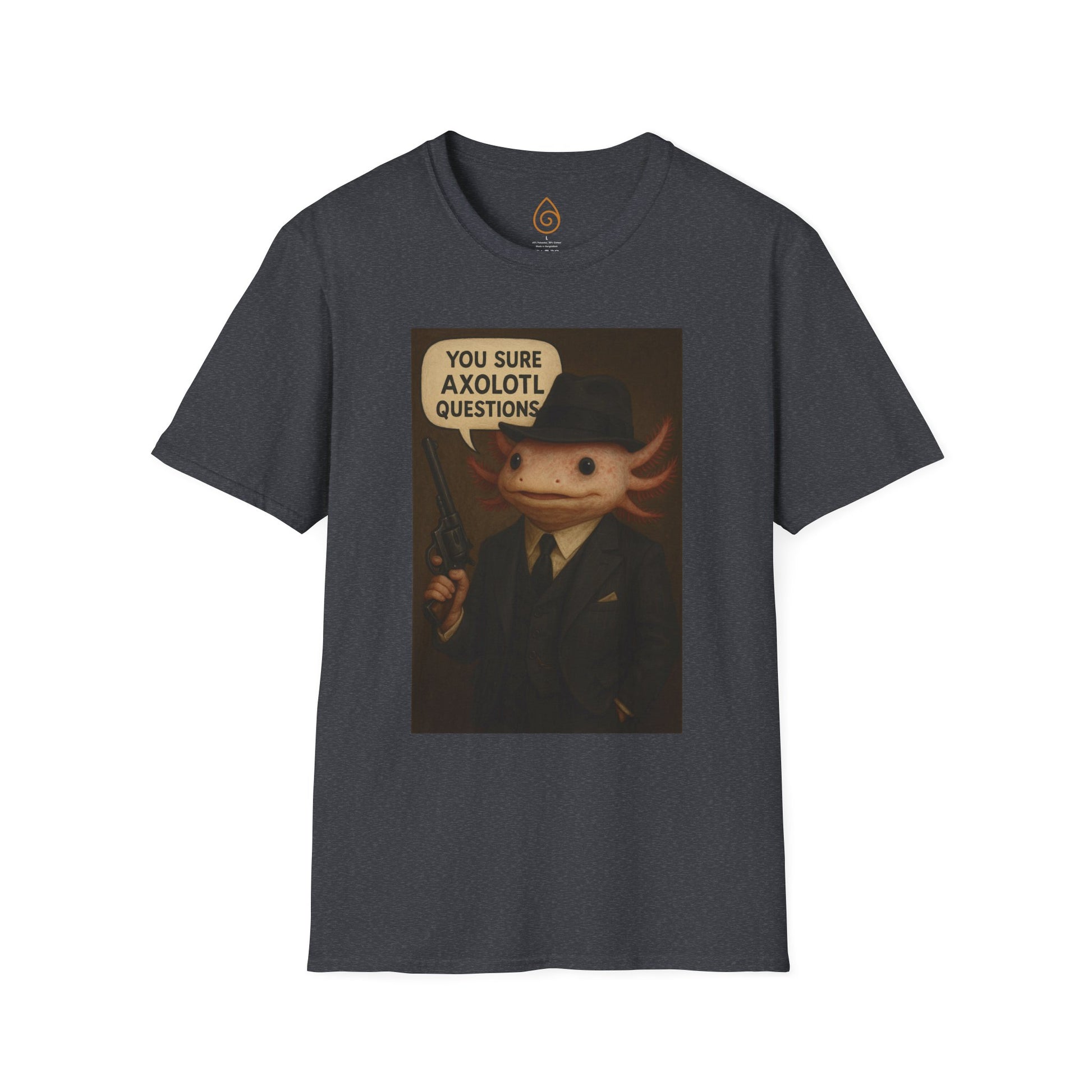 Quirky Axolotl T-Shirt, Funny Graphic Tee, Cool Casual Wear, Unique Gift for Animal Lovers, Conversation Starter