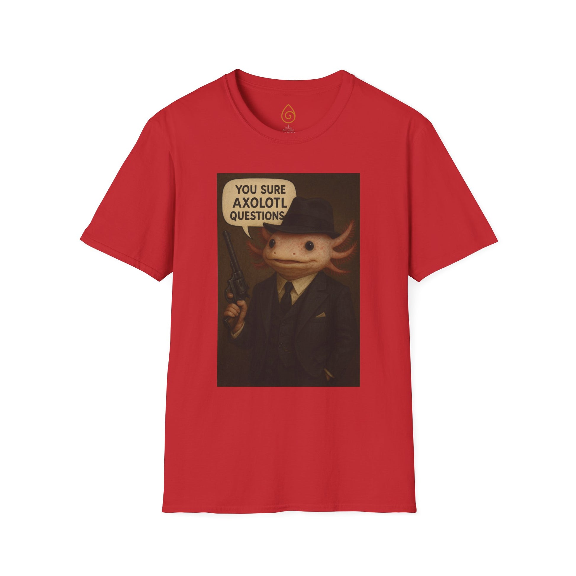 Quirky Axolotl T-Shirt, Funny Graphic Tee, Cool Casual Wear, Unique Gift for Animal Lovers, Conversation Starter