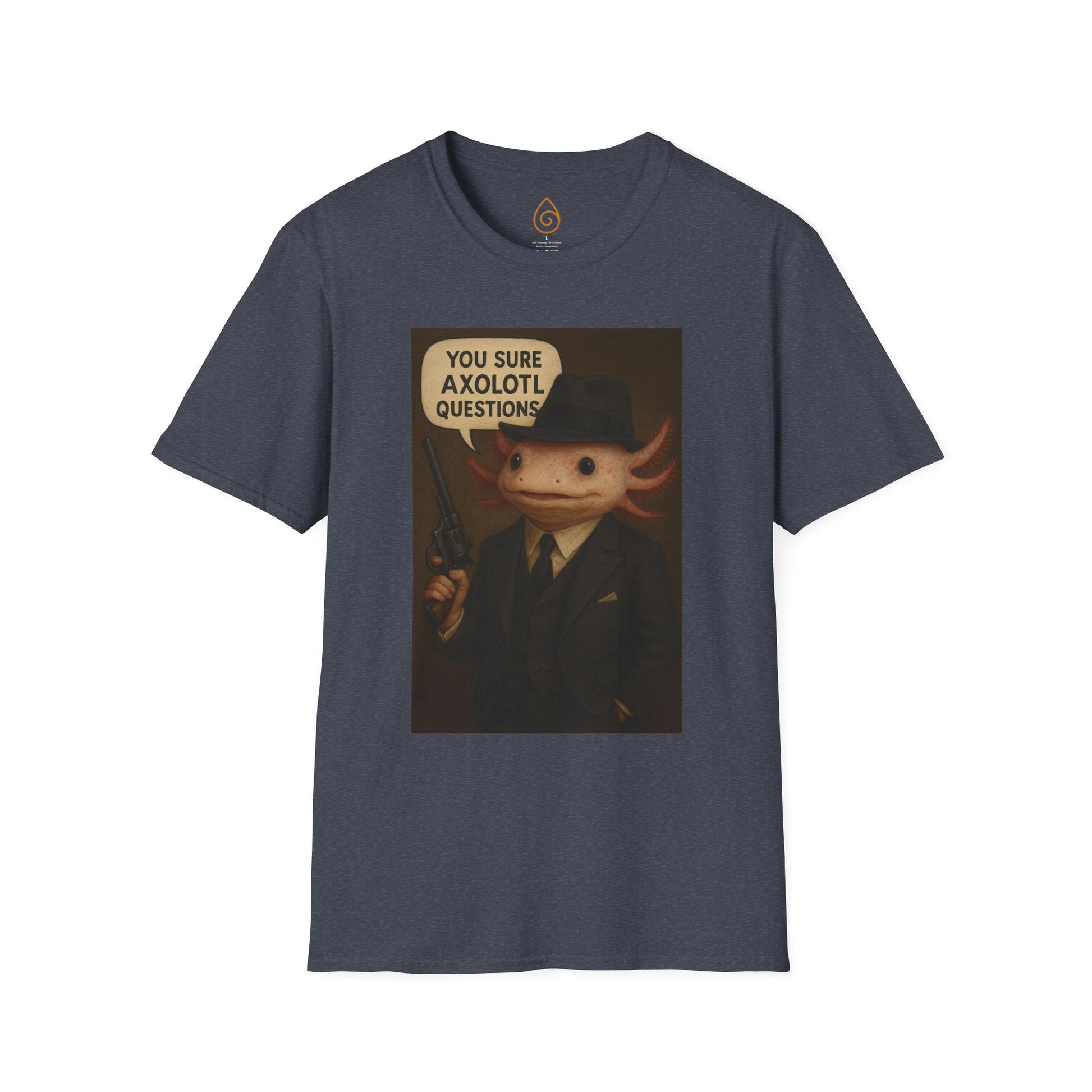 Quirky Axolotl T-Shirt, Funny Graphic Tee, Cool Casual Wear, Unique Gift for Animal Lovers, Conversation Starter