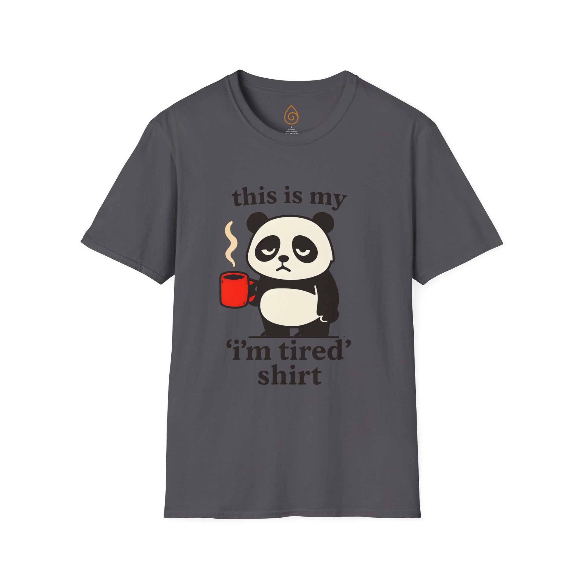 My Tired Shirt with Panda and Coffee Design Softstyle Graphic T-Shirt